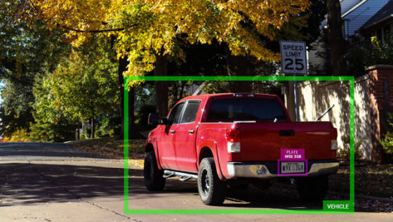 recognizing license plates in suburban area