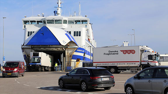 Vehicles Boarding the Laeso Ferry