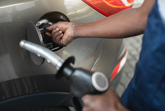 Refueling a Car at a Fuel Station Not Prepared for Drive-Offs