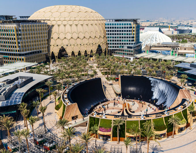 Picture of the Dubai Expo 2020 Showing the Pavilions