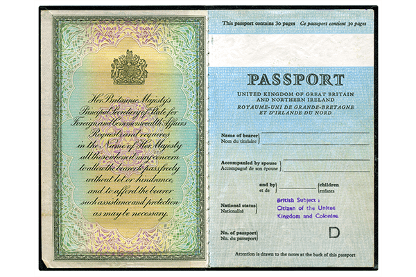 Old British Passport