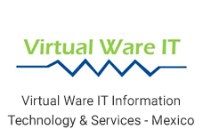 Virtual Ware IT Information Technology and Services Logo With Title