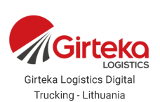 Girteka Logistics Digital Trucking Logo With Title