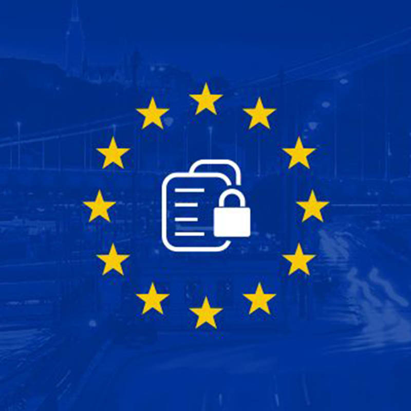 Traffic solution GDPR in European Union flag