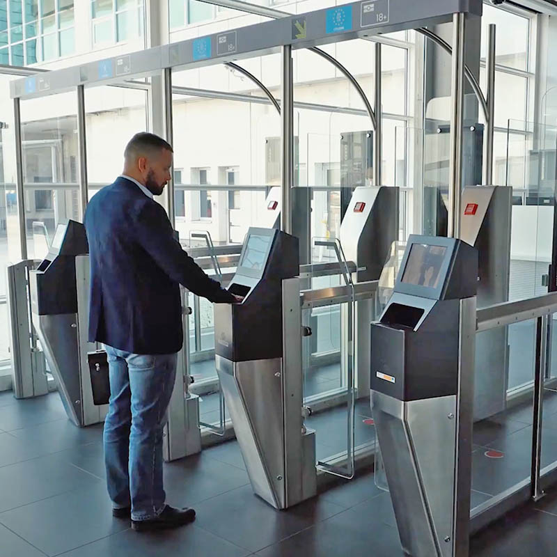 Automated border control ABC gates in Hungary airports