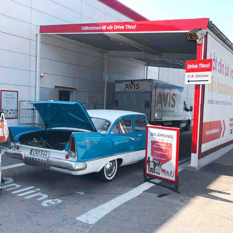 ANPR camera for drive-thru retail point in Sweden