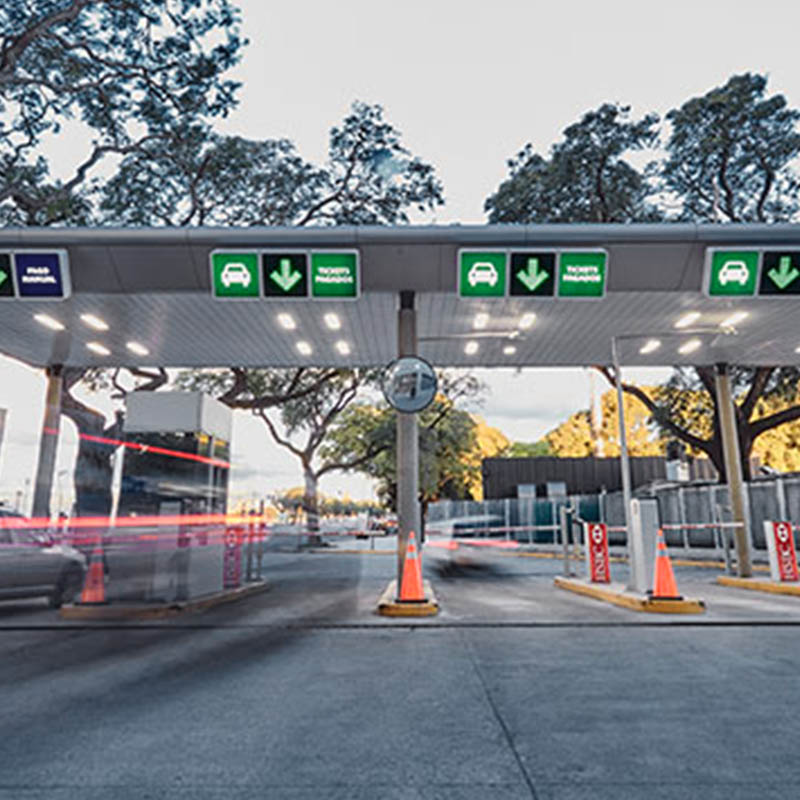 Access control camera ANPR at airport in Argentina