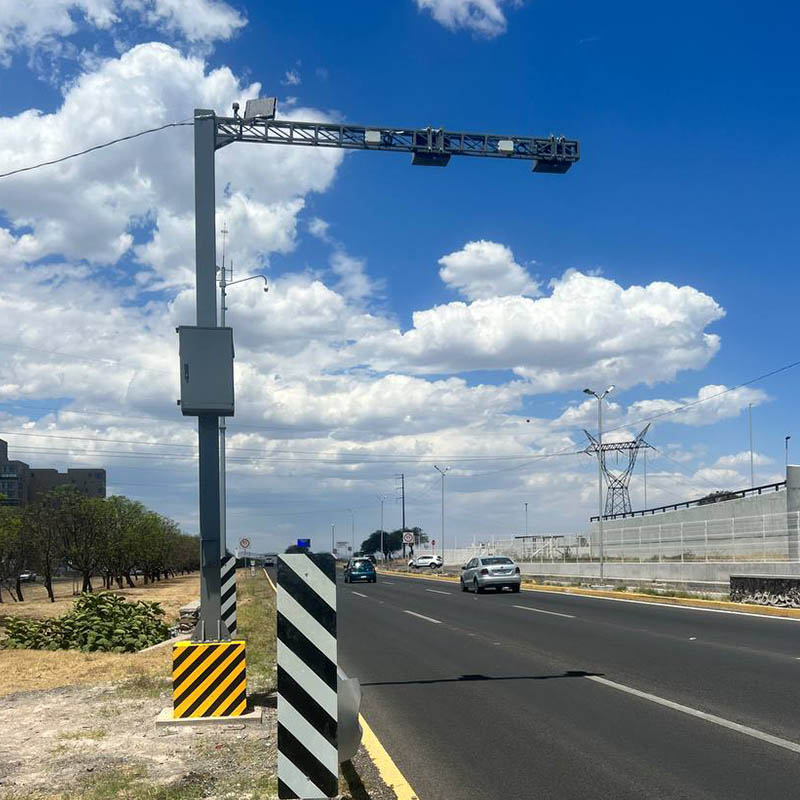 Speed detection camera for road safety in Queretaro, Mexico