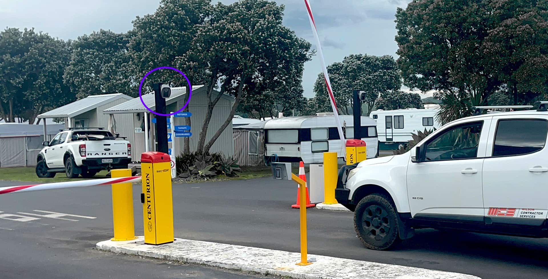 einar anpr vehicle access control camera in new zealand holiday park - hero image