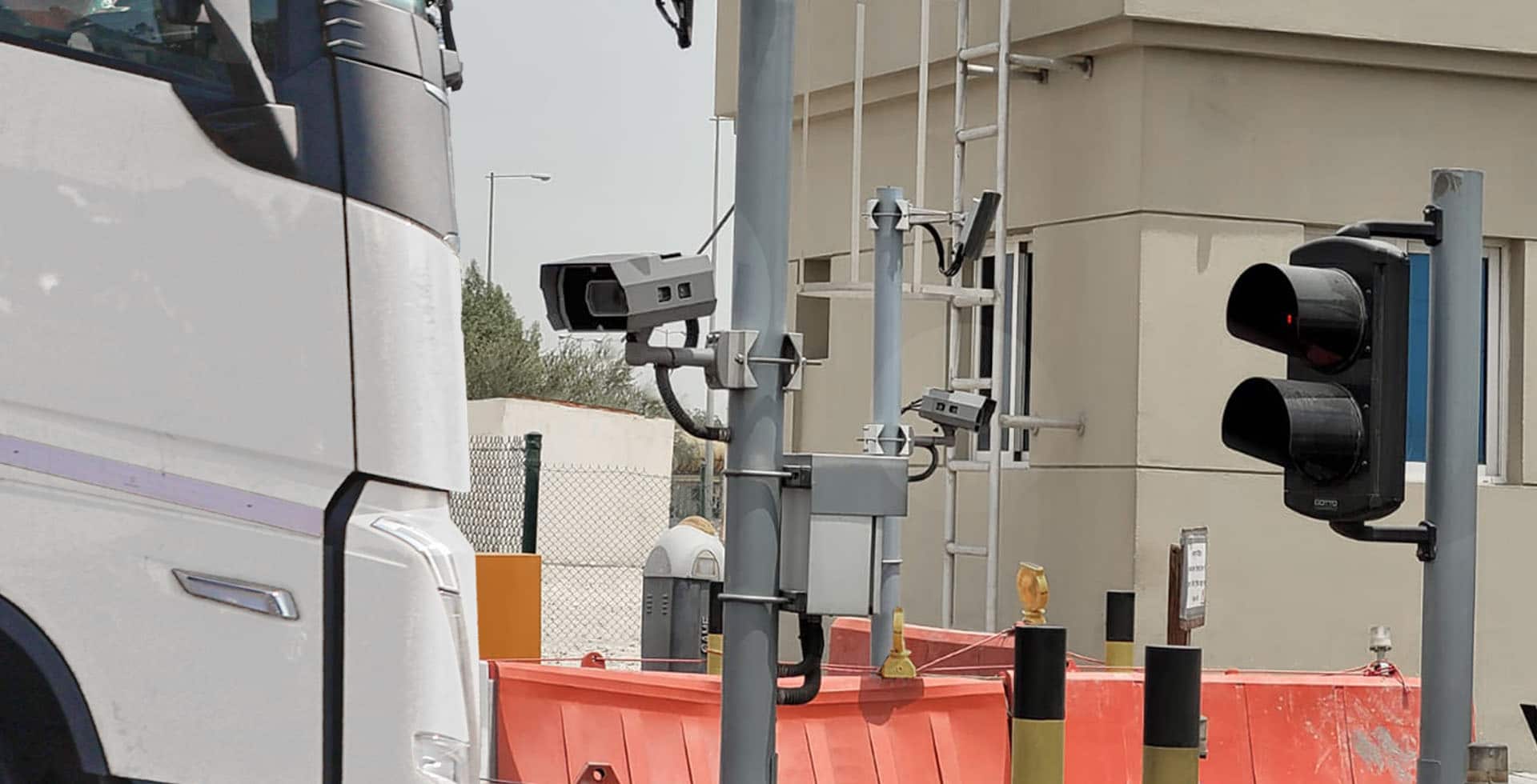 vidar anpr lpr camera monitoring qatar doha west sewage treatment plant entry