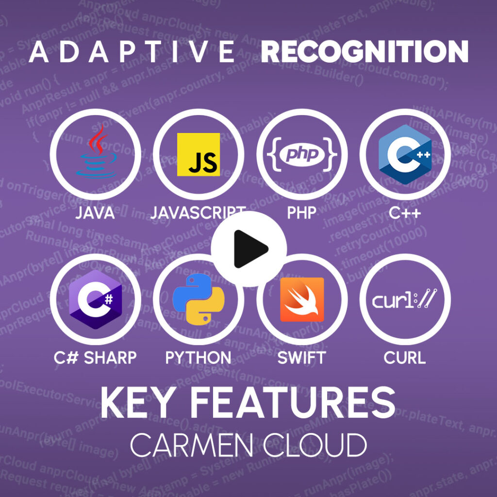 carmen cloud anpr alpr key features