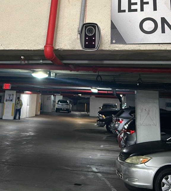 Einar vehicle access control camera in parking lot