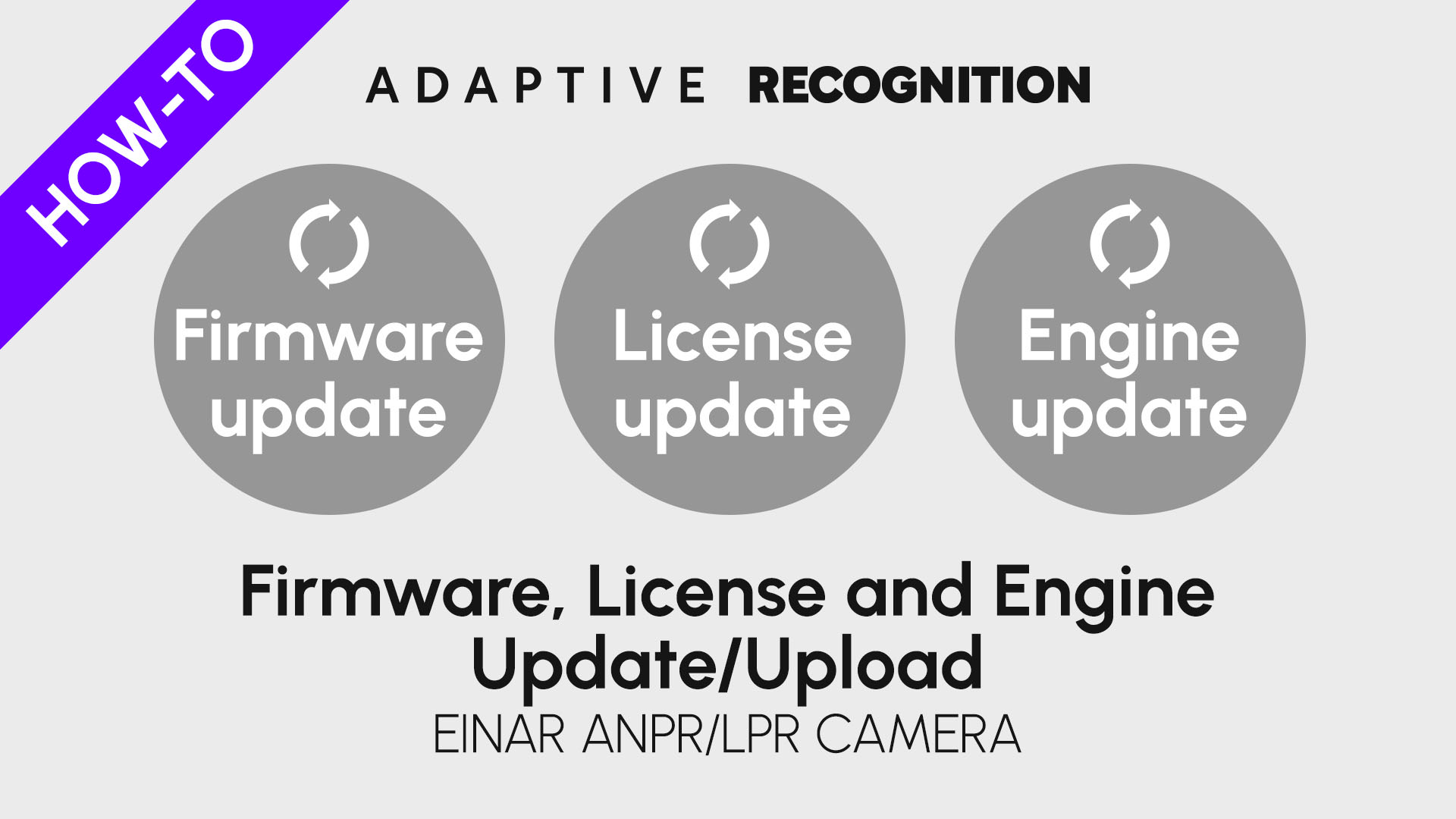 Einar vehicle access control camera how-to video series - Firmware, license and engine update/upload