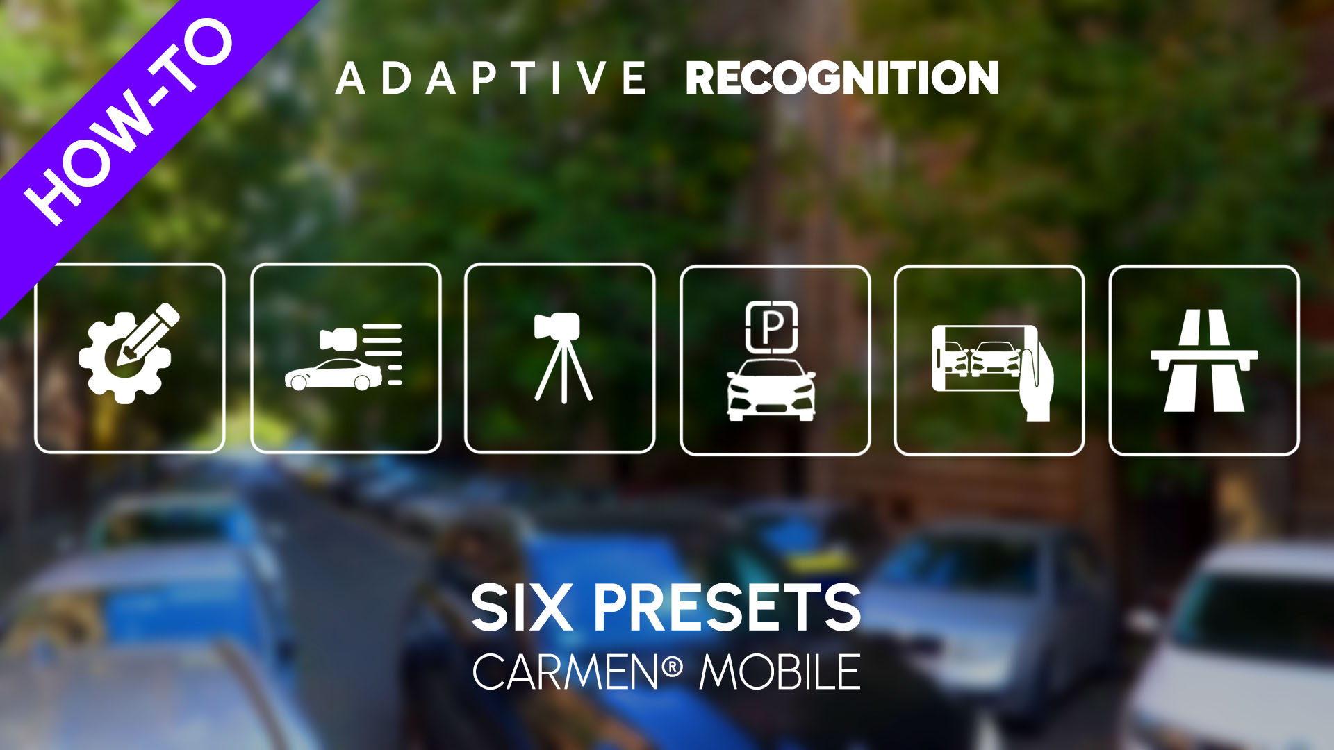 Carmen mobile ANPR/ALPR android app - Six presets