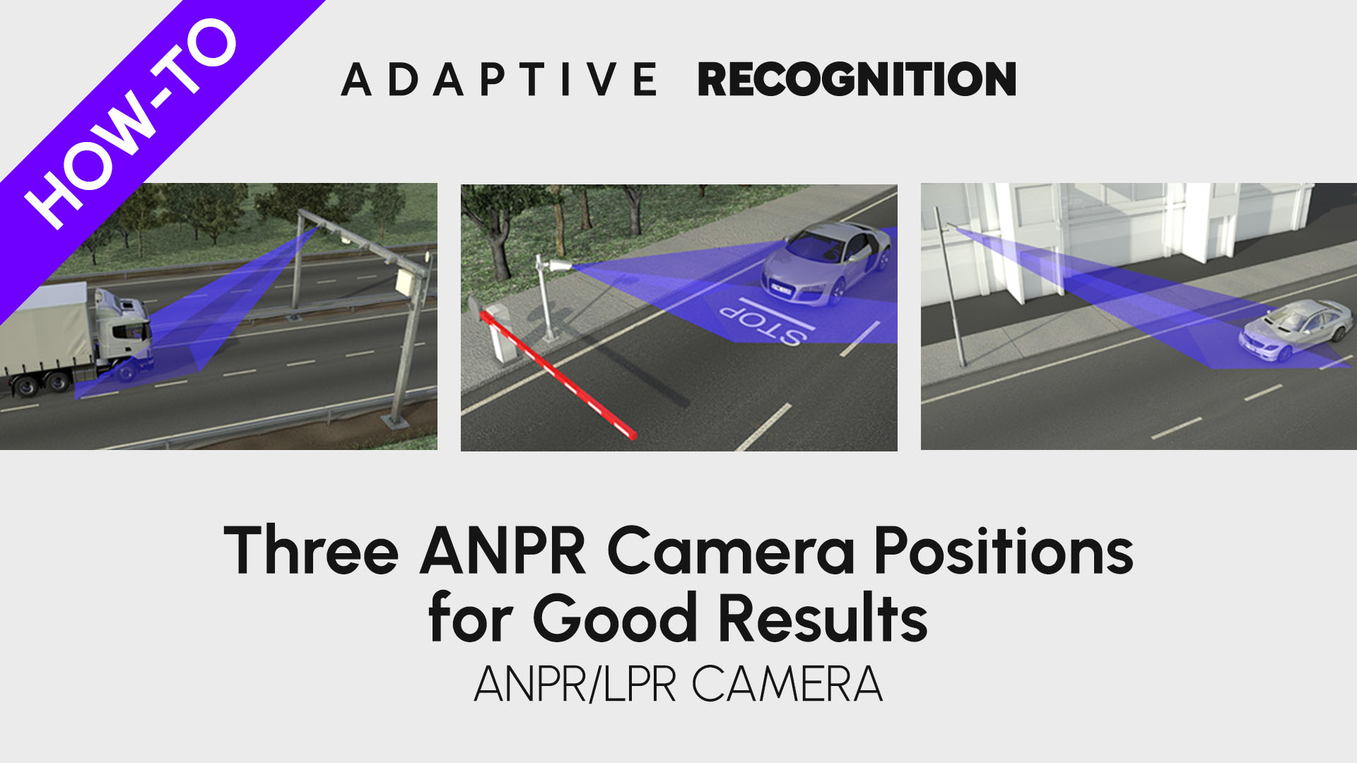 Three ANPR/ALPR camera position ideas