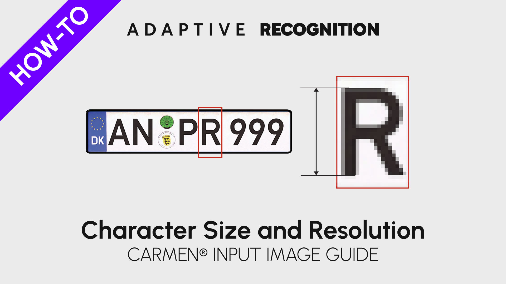 Carmen input image guide - Character size and resolution