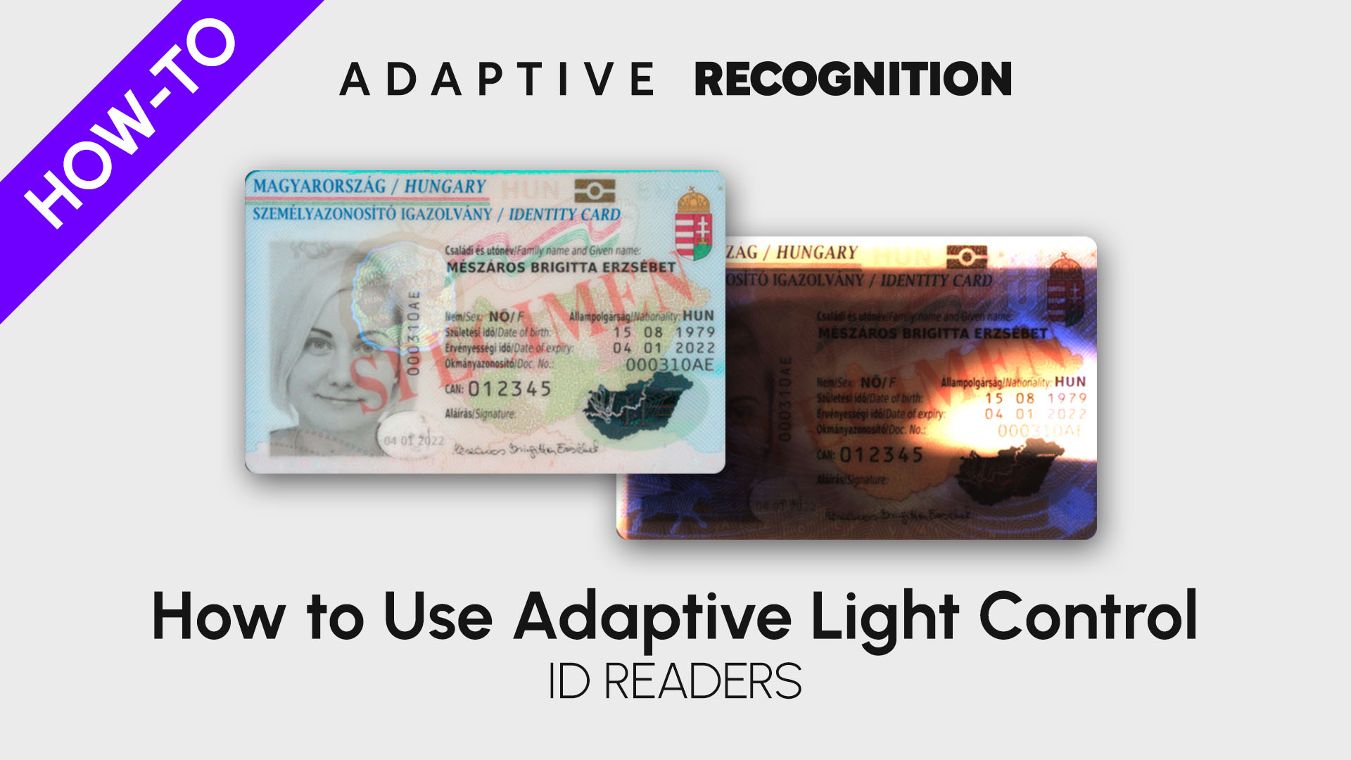 ID & Passport Readers How-to Video Series - How to use adaptive light control