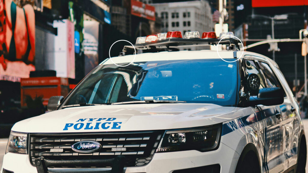 Lynet mobile ANPR/ALPR camera on NYPD police car