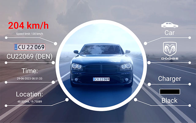 anpr alpr camera captured car data panel