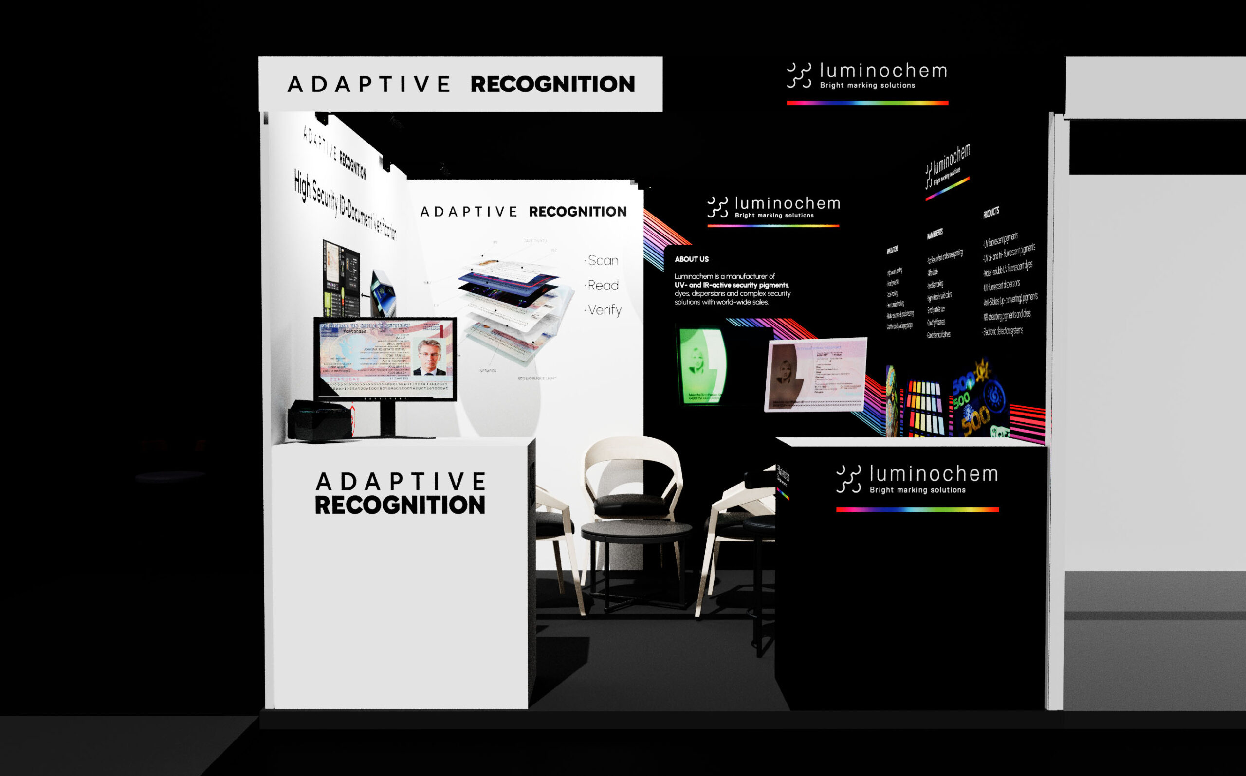 the joint booth of Adaptive Recognition and Luminochem at ID4Africa 2025