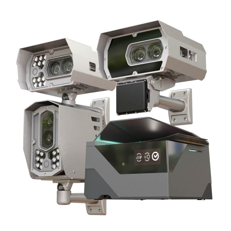 gds anpr data server / middleware / traffic data hub product page inline image 2 (shocasing 3 ANPR cameras + 1 passport reader)